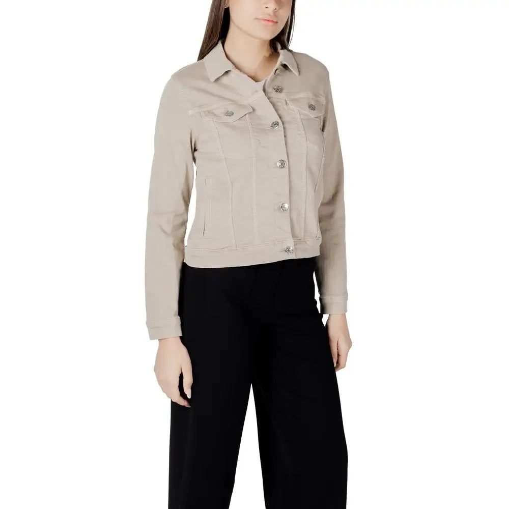 Street One Beige Cotton Jackets & Coat - 46 - Cotton Jackets & Coat