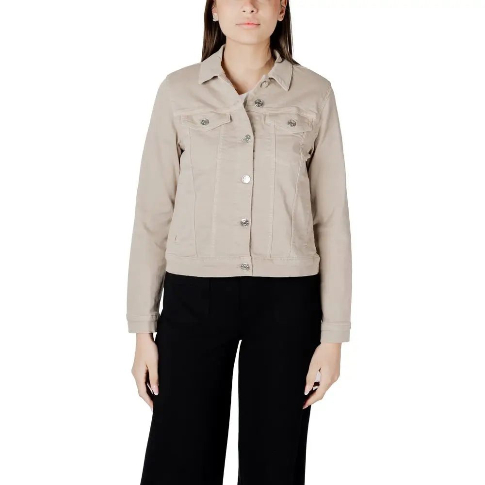 Street One Beige Cotton Jackets & Coat - 46 - Cotton Jackets & Coat