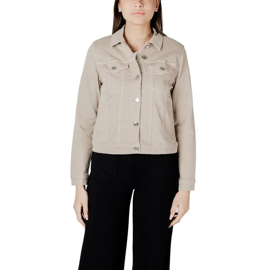 Street One Beige Cotton Jackets & Coat - 46 - Cotton Jackets & Coat