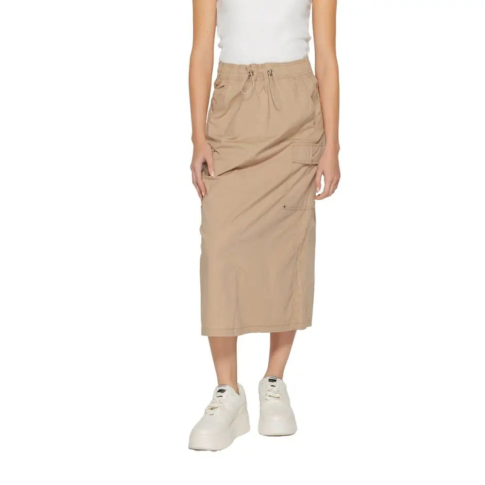 Street One Beige Cotton Skirt - 46