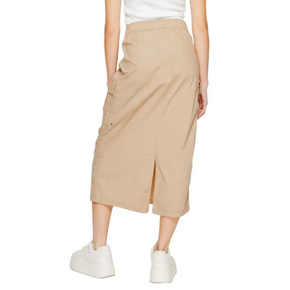 Street One Beige Cotton Skirt - 46