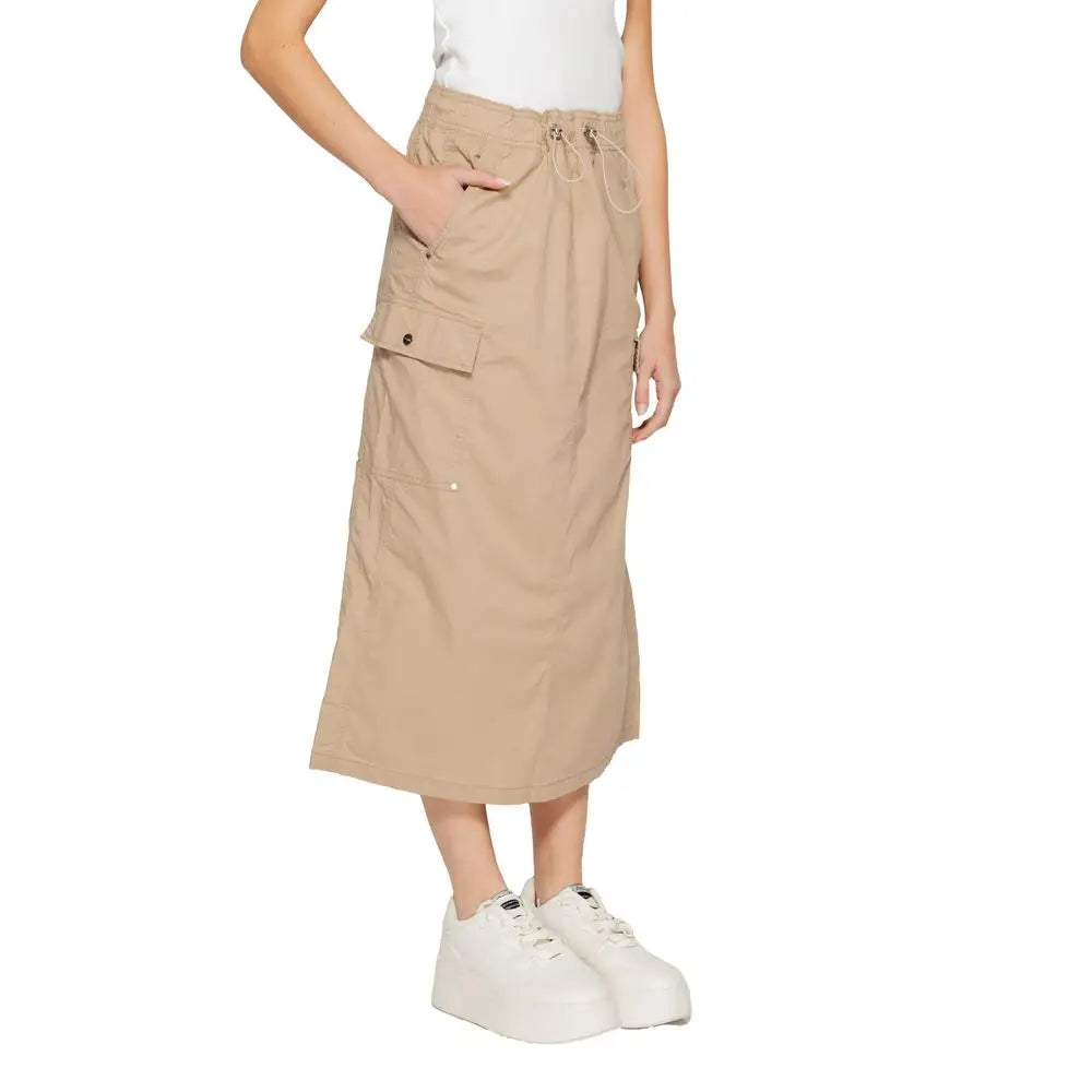 Street One Beige Cotton Skirt - 46