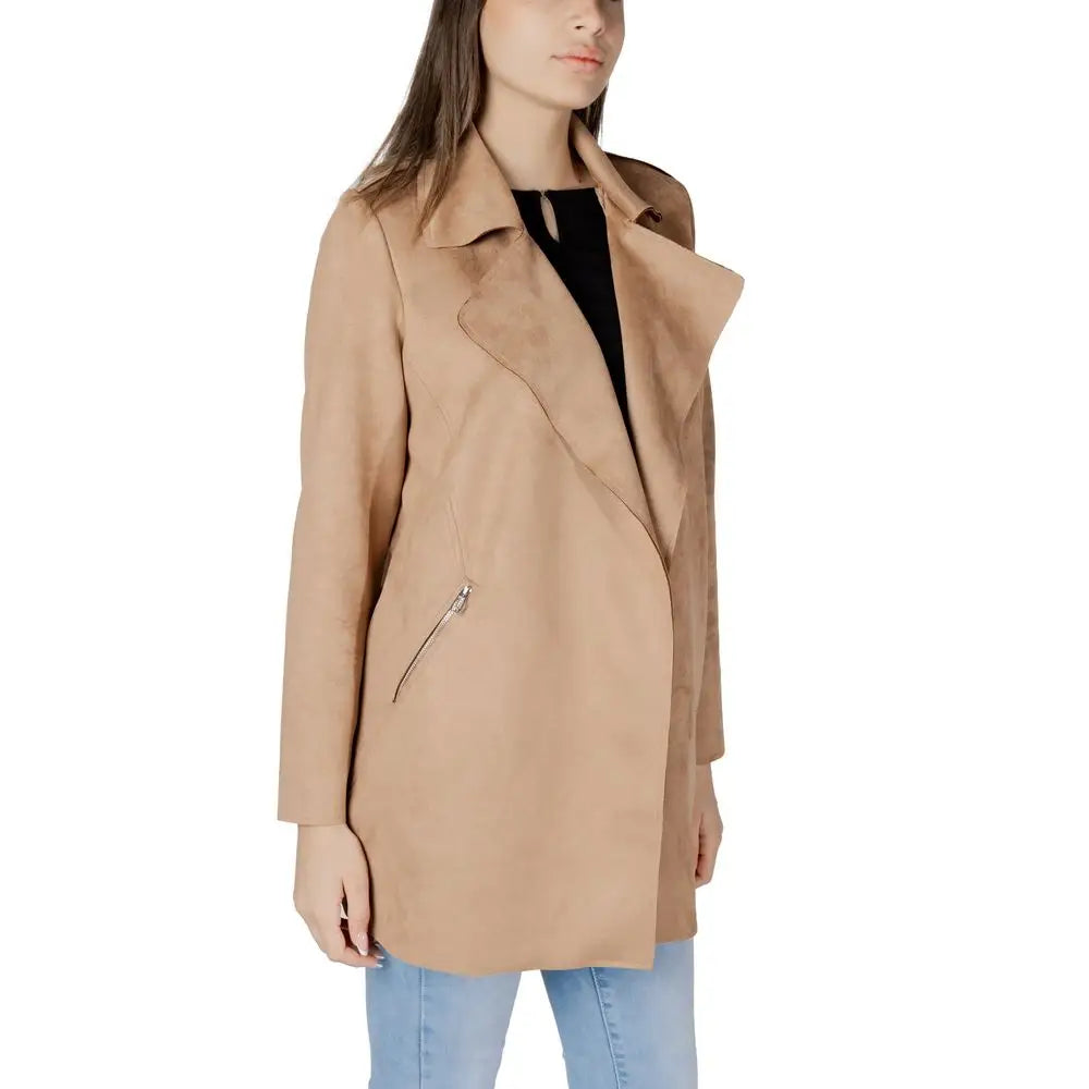 Street One Beige Polyester Trench Coat - Polyester Trench Coat