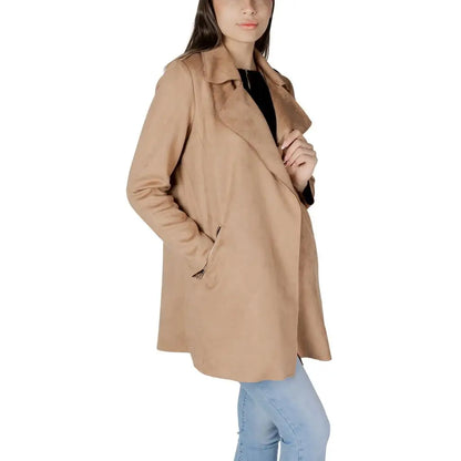 Street One Beige Polyester Trench Coat - Polyester Trench Coat