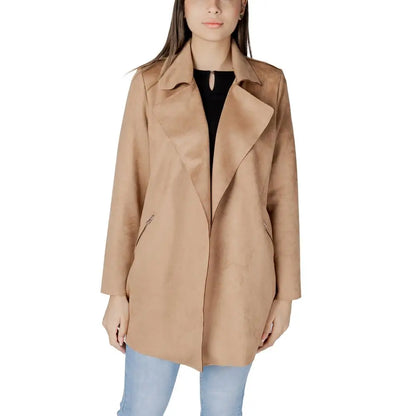 Street One Beige Polyester Trench Coat - Polyester Trench Coat
