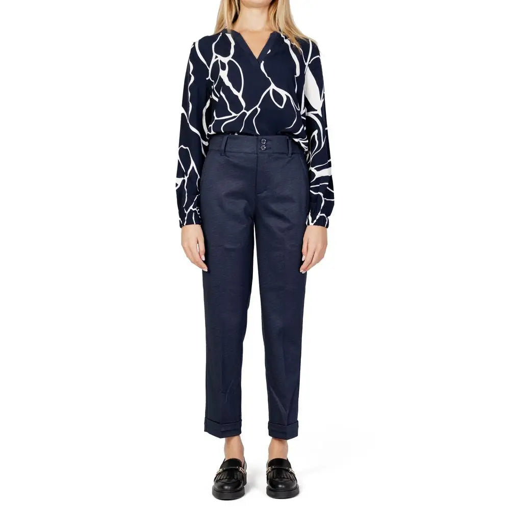 Street One Blue Viscose Pant - W44 | L28 - Viscose Pant