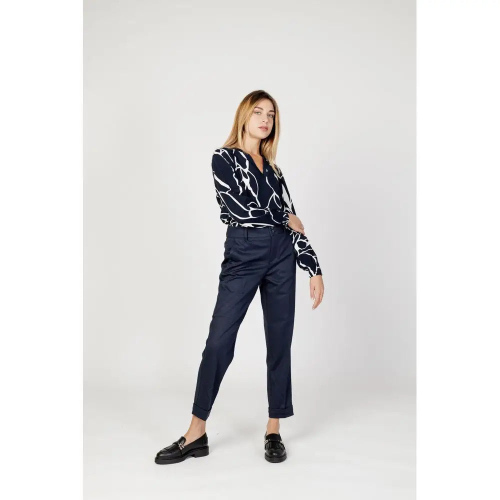Street One Blue Viscose Pant - W44 | L28 - Viscose Pant