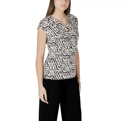 Street One Cream Cotton T-Shirt - 34 | XXS