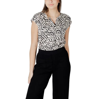 Street One Cream Cotton T-Shirt - 34 | XXS