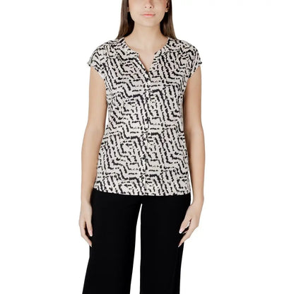 Street One Cream Cotton T-Shirt - 34 | XXS