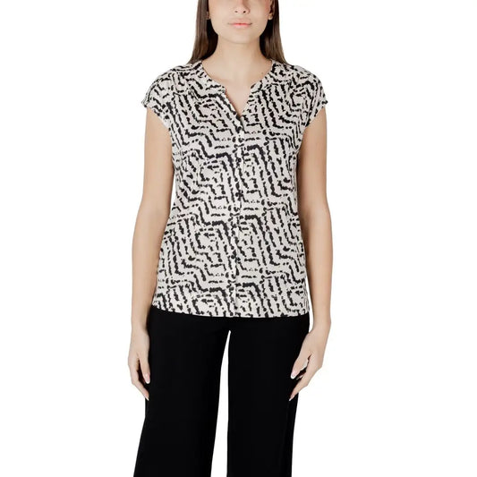 Street One Cream Cotton T-Shirt - 34 | XXS