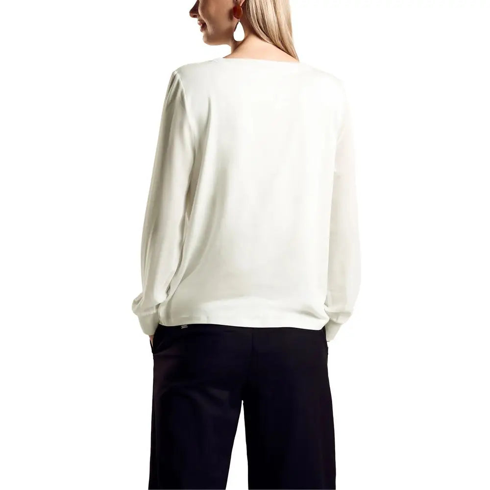 Street One White Viscose Blouse - IT42|M - White Viscose Blouse