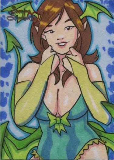 Cartoon-style illustration of a succubus sweethearts character by Andrew Fielder
