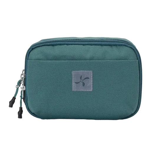 Teal zippered insulated diabetes supply case with adjustable strap for diabetic care