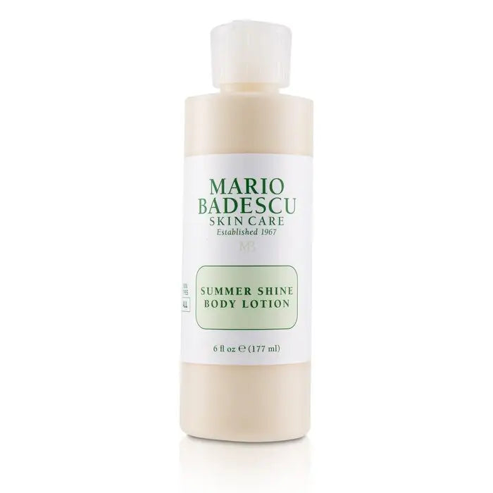 Bottle of Mario Badescu Summer Shine Body Lotion 177ml/6oz on display