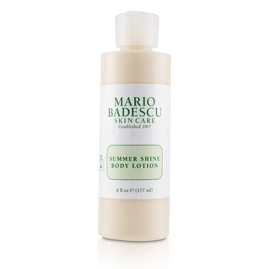 Bottle of Mario Badescu Summer Shine Body Lotion 177ml/6oz on display