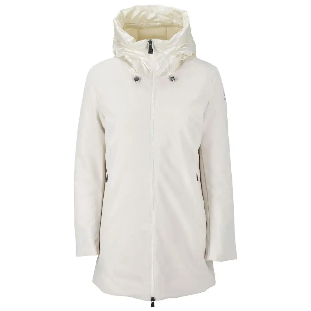 Suns White Polyester Jackets & Coat