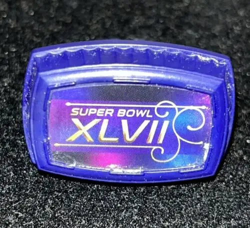 Blue Super Bowl XLVII NFL Plastic Ring featuring Baltimore Ravens and San Francisco 49ers logo