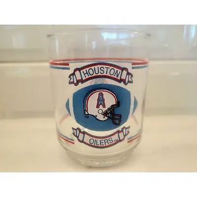 Vintage Houston Oilers glass with logo from Super Cool Vintage Houston NFL collection