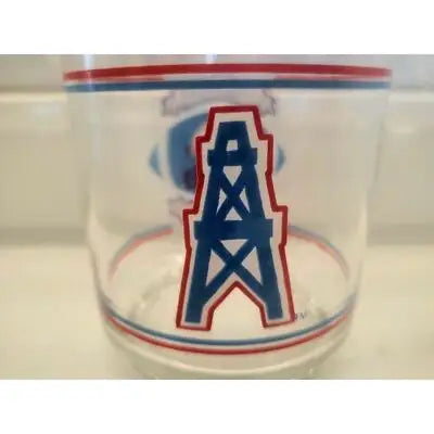 Vintage Houston Oilers glass featuring classic Houston Oilers logo and design
