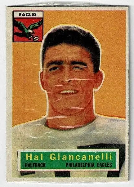 Vintage Hal Giancanelli trading card from a super rare 1956 Topps football pack