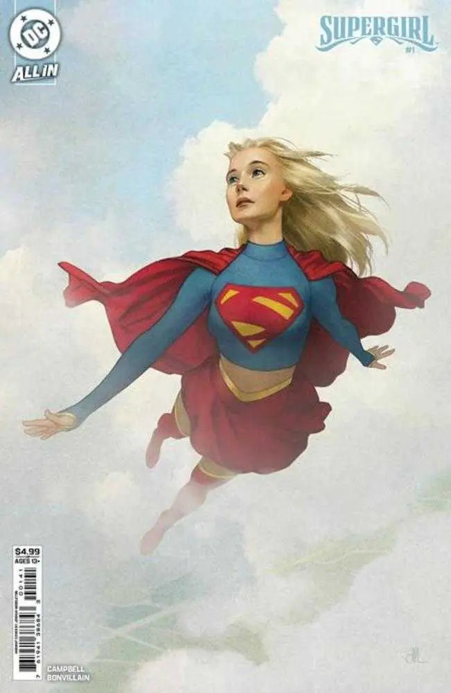 Supergirl comic book cover featuring Cover D Joshua Middleton art and Sophie Campbell credits