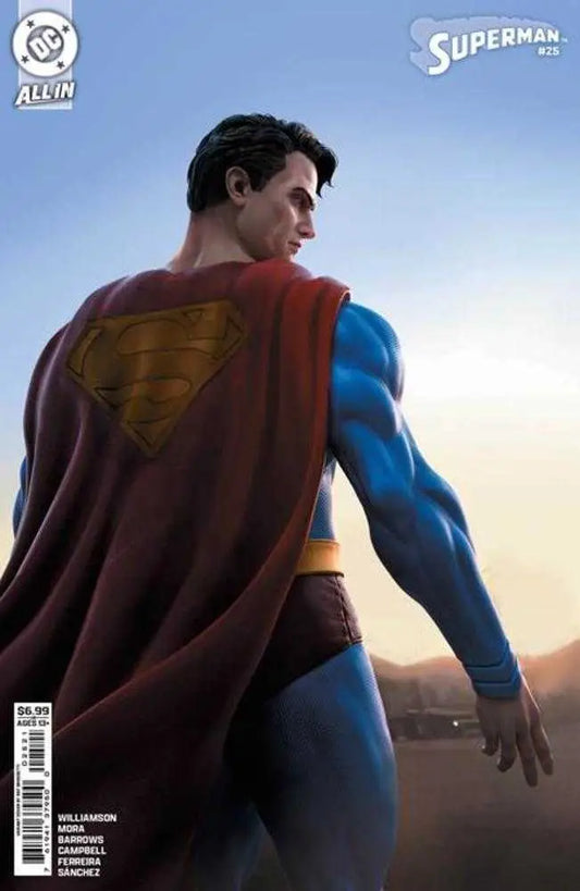 Superman comic book Superman #25 Cover B Grassetti Card Stock Variant featuring cover art