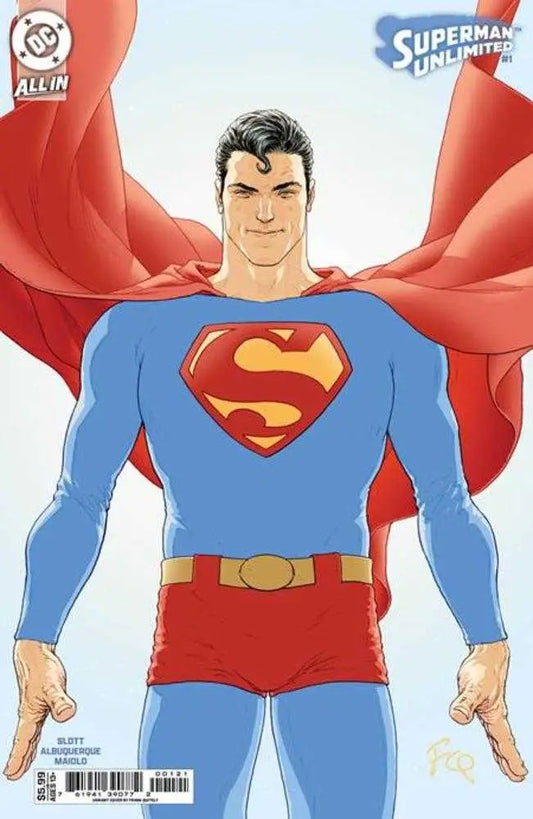 Superman Unlimited #1 Cover B Frank Quitely Card Stock Variant comic book cover featuring Superman
