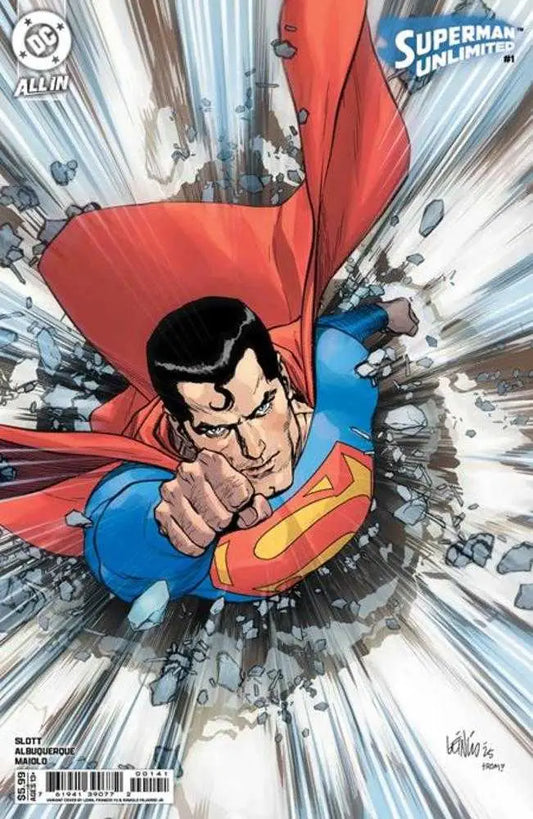 Superman comic book cover featuring Superman Unlimited #1 Leinil Francis Yu Card Stock Variant