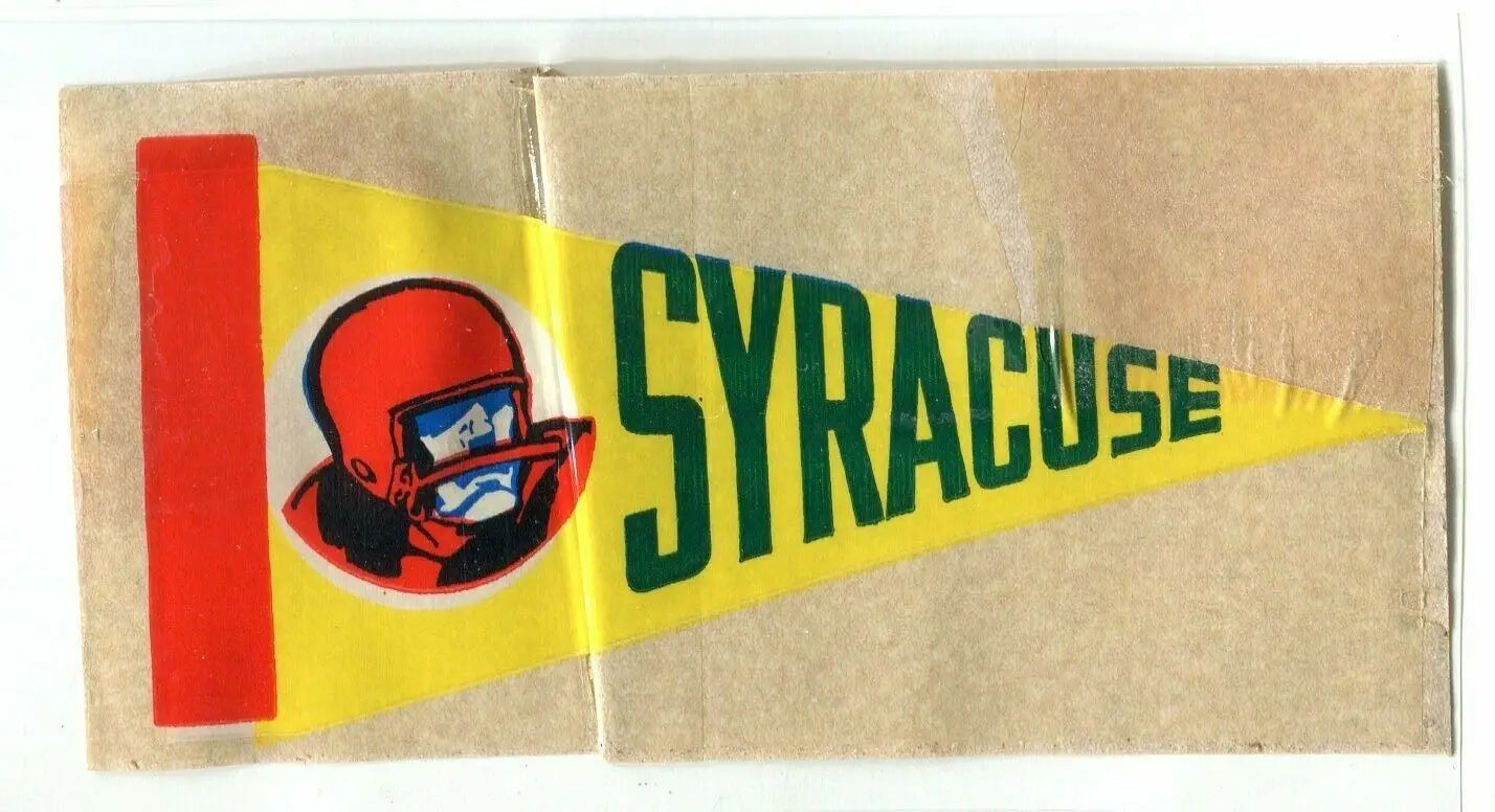 Syracuse Pennant Sticker Decal featuring the Orangemen from the 1964 Topps AFL collection