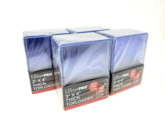 Ultra Pro 4 55pt Top Loaders - 25 Toploaders Per Pack (100 Total) - Thick Action Packed Baseball Football Basketball Hockey Gaming