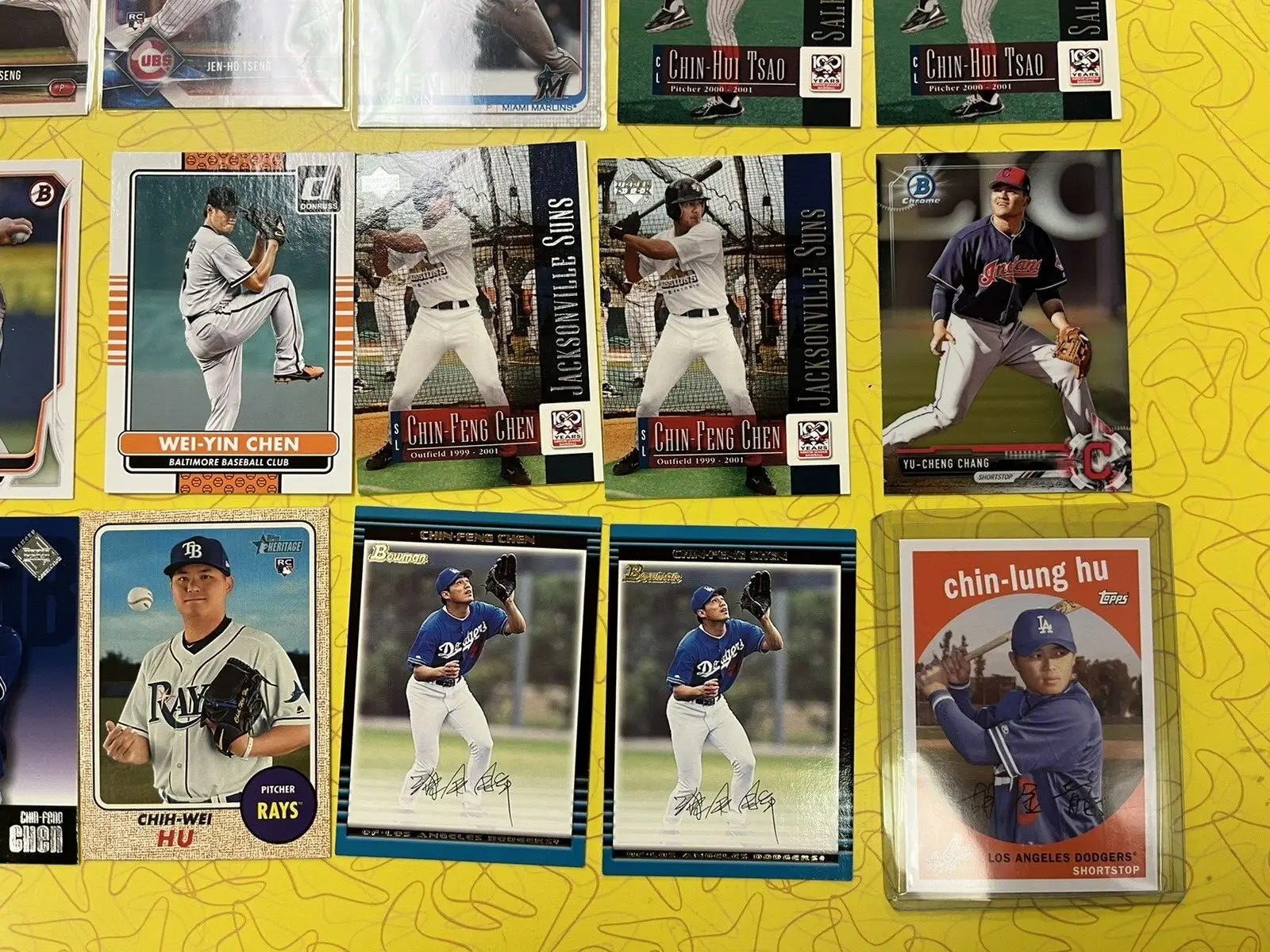 Collection of Taiwan Baseball Cards featuring Chen Feng Wei and Wei Yin Chen
