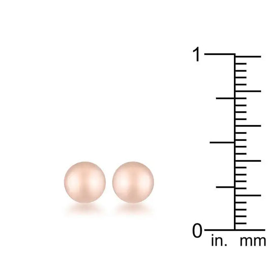 Tanya Rose Gold Sphere Stud Earrings - Earrings