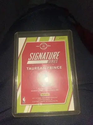 Tourean Prince Auto Donruss Optic Signature Series basketball card front view