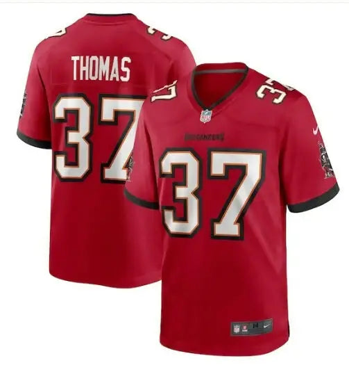Red Tavierre Thomas Tampa Bay Buccaneers Nike Game Jerseys with number 37 and name Thomas