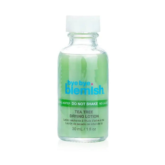 Tea Tree Blemish Drying Lotion in a clear glass bottle with white cap
