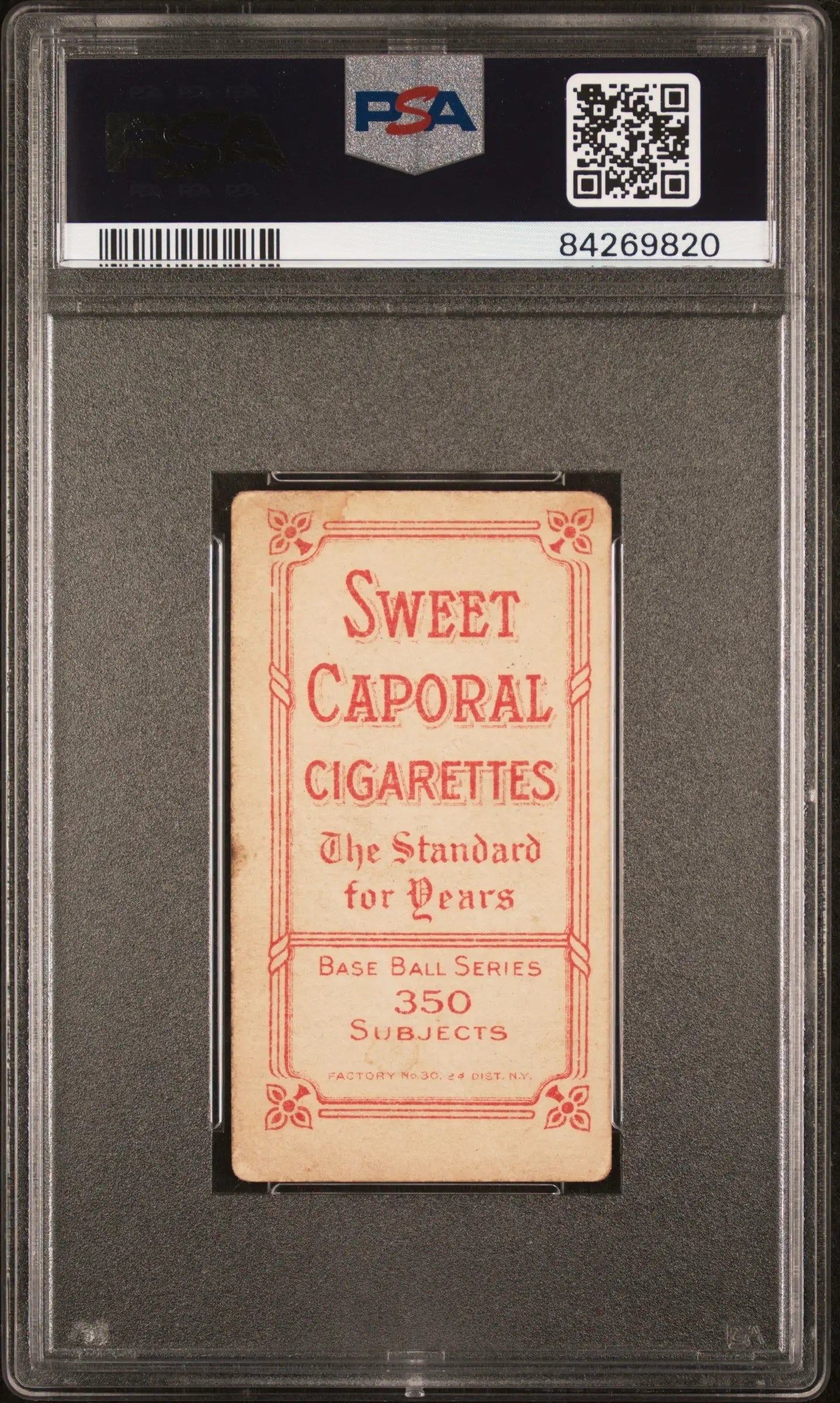 Ted Easterly 1909-11 T206 Sweet Caporal 350/30 PSA 2 Good - Unknown