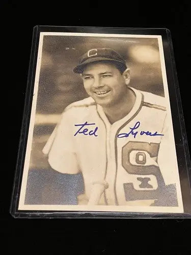 Ted Lyons 1946-1948 Type 1 Photo 4x6 George Burke Original HOF Signed Auto JSA