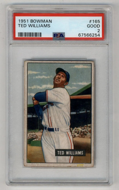 Ted Williams 1951 Bowman #165 PSA 2 Good 6254 - Singles