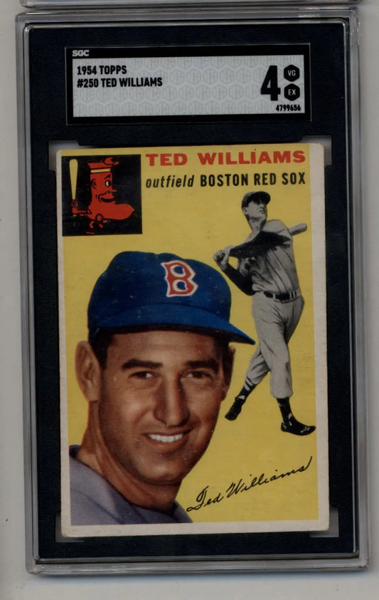 Ted Williams 1954 Topps #250 SGC 4 Very Good-Excellent - Singles