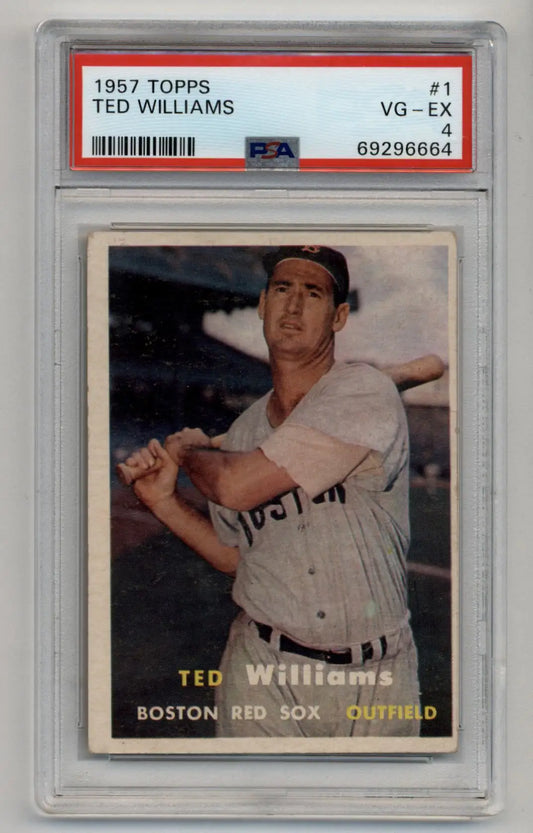 Ted Williams 1957 Topps #1 PSA 4 Very Good-Excellent 6664 - Singles