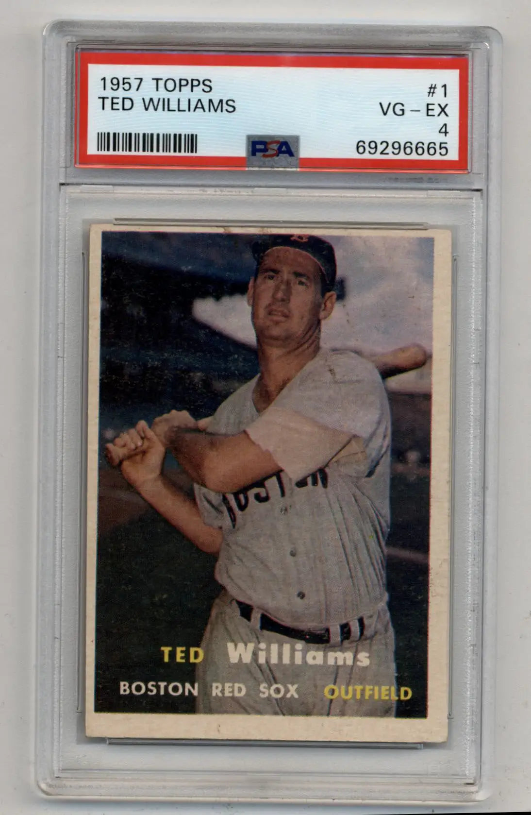 Ted Williams 1957 Topps #1 PSA 4 Very Good-Excellent 6665 - Singles