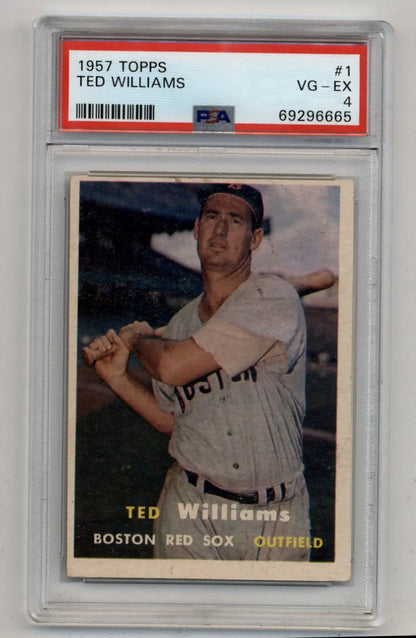Ted Williams 1957 Topps #1 PSA 4 Very Good-Excellent 6665 - Singles
