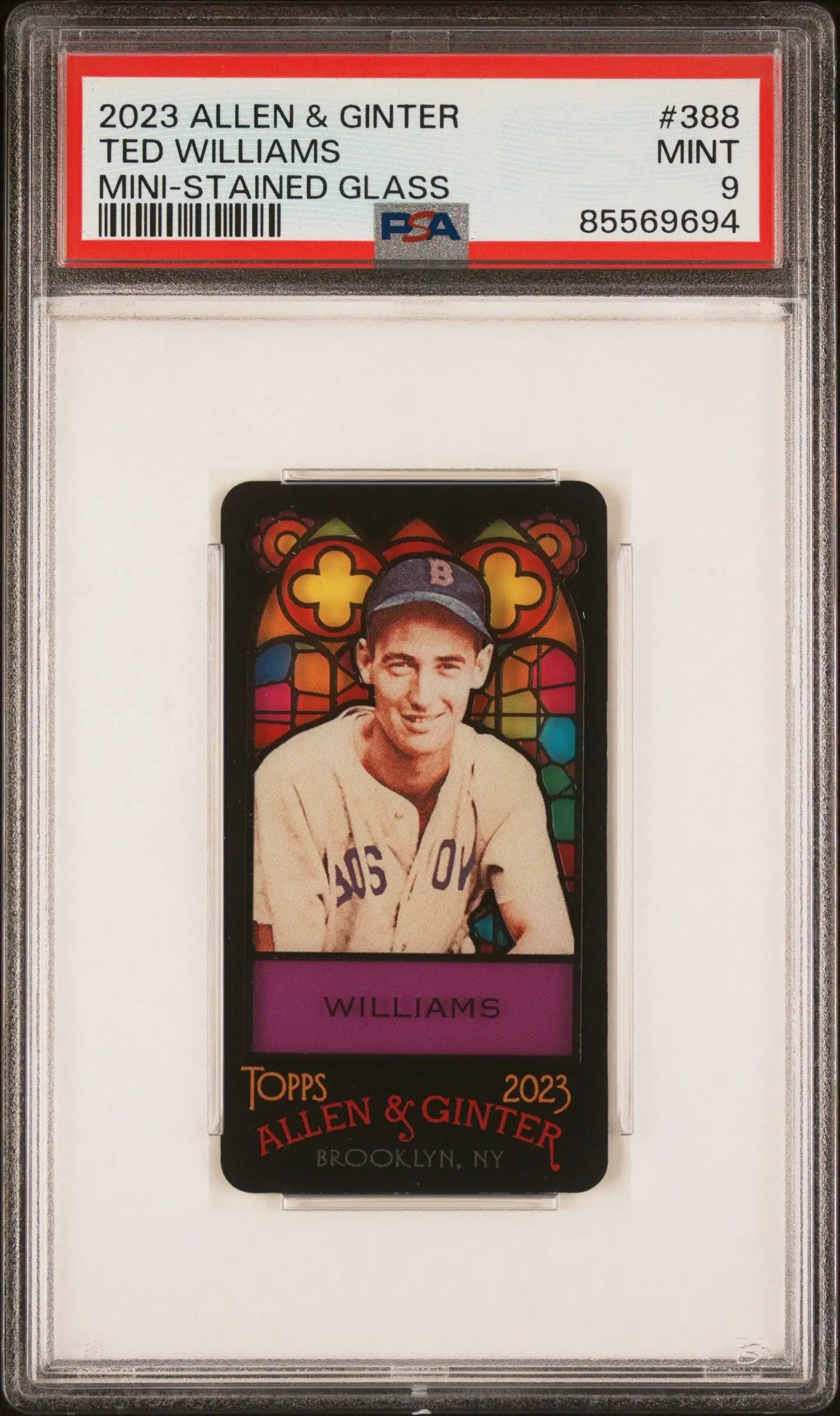 Ted Williams 2023 Topps Allen and Ginter #388 Stained Glass PSA 9 Mint - Singles