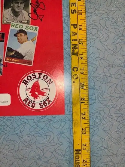Boston Red Sox poster featuring Ted Williams with a measuring stick for display