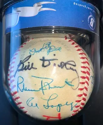 Official American League signed HOF baseball featuring Ted Williams in protective case