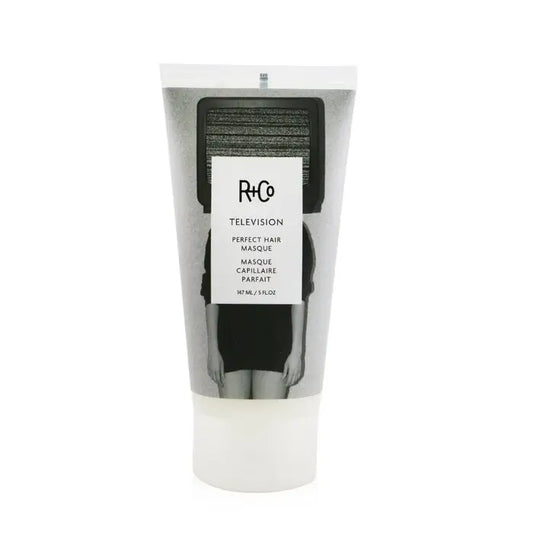 Silver tube of Television Perfect Hair Masque 147ml 5oz for nourishing hair care