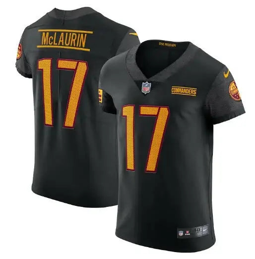 Black Terry McLaurin Washington Commanders Nike Vapor Elite Jersey displaying #17