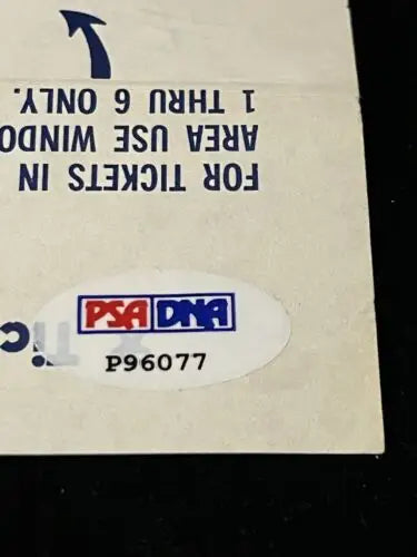 PSA DNA authentication sticker on Tex Schramm Inscribed Auto 1967 Dallas Cowboys item