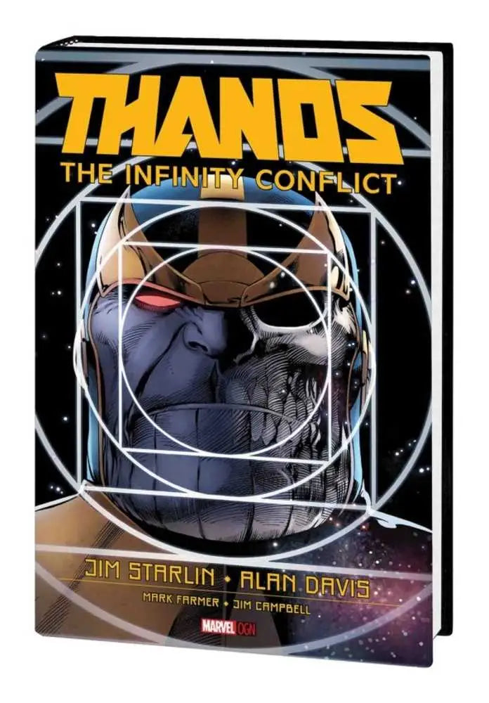 Thanos Hardcover Infinity Conflict Graphic Novel with dark geometric artwork design